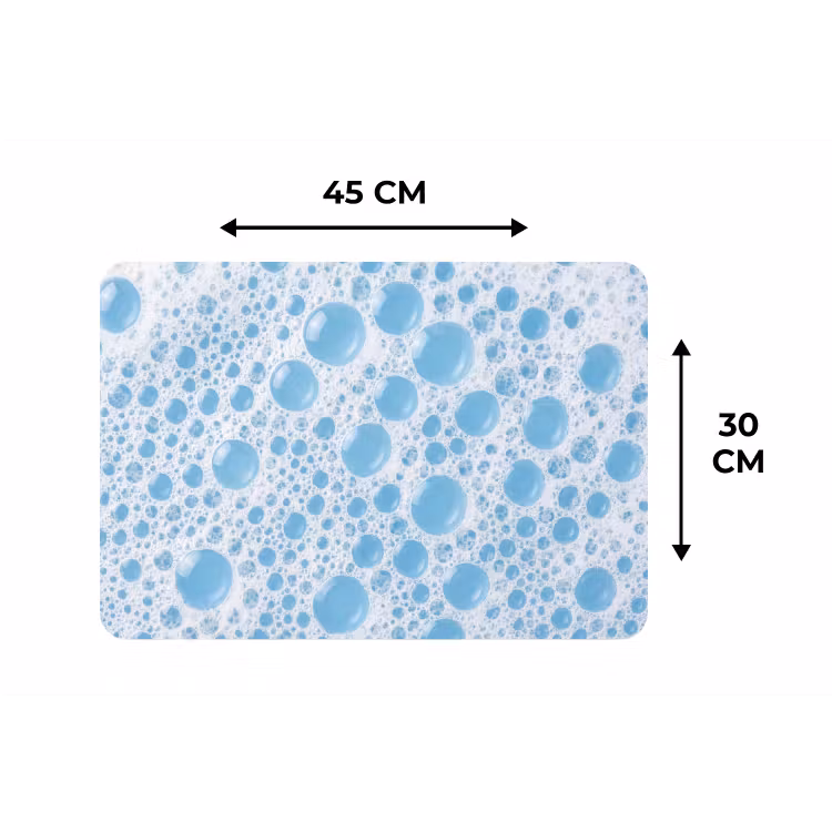 Placemat - 6 stuks - Schuim - Bubbels - Blauw — 3