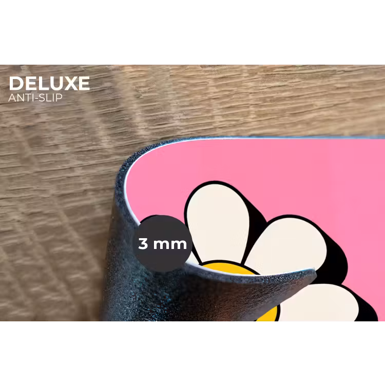 Placemat - 6 stuks - Smiley - Bloem - Roze — 4
