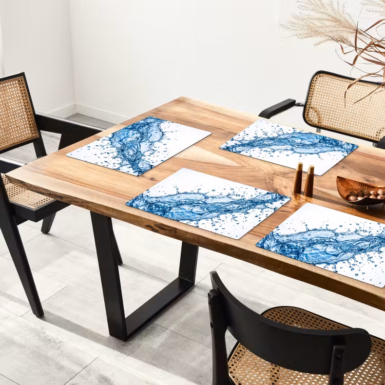 Placemat - 6 stuks - Spash - Water - Blauw — 5