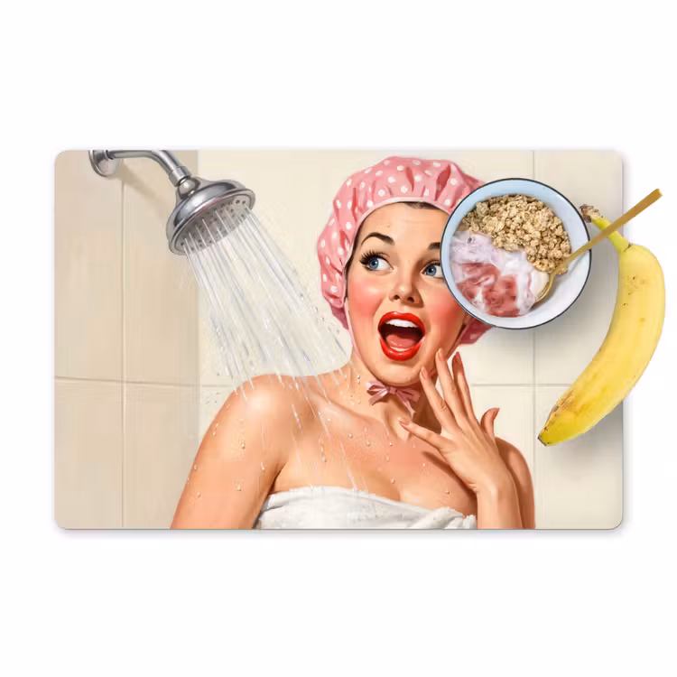 Placemat - 6 stuks - Vrouw - Douche - Roze — 1