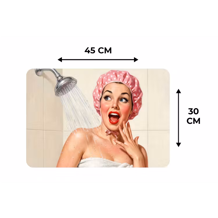 Placemat - 6 stuks - Vrouw - Douche - Roze — 3