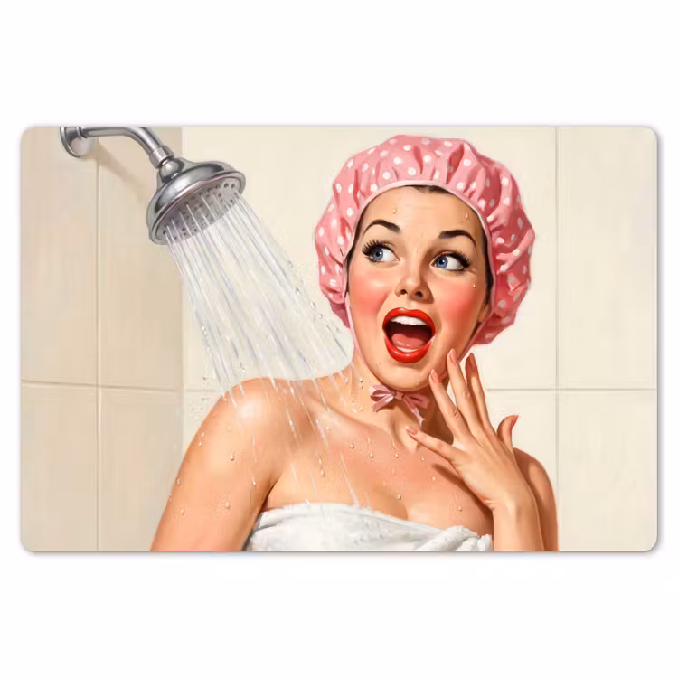 Placemat - 6 stuks - Vrouw - Douche - Roze — 7