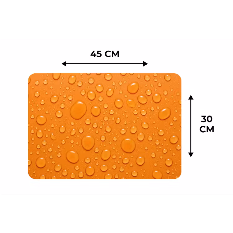 Placemat - 6 stuks - Water - Druppels - Oranje — 3