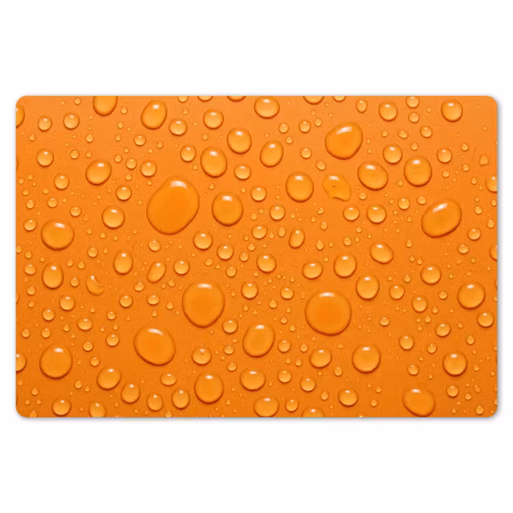 Placemat - 6 stuks - Water - Druppels - Oranje — 7