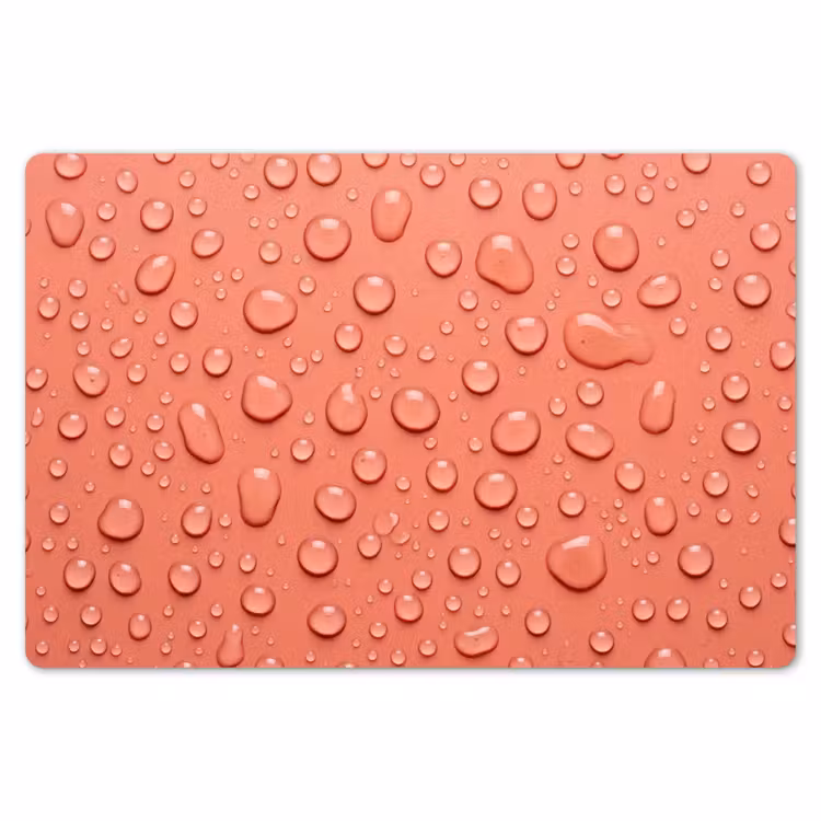 Placemat - 6 stuks - Water - Druppels - Roze — 7
