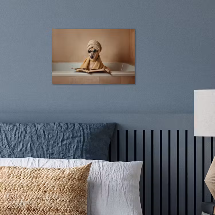 Poster - Bad - Hond - Boek - Zonnebril — 3