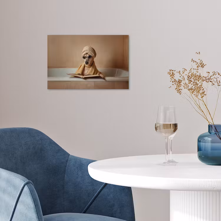 Poster - Bad - Hond - Boek - Zonnebril — 4