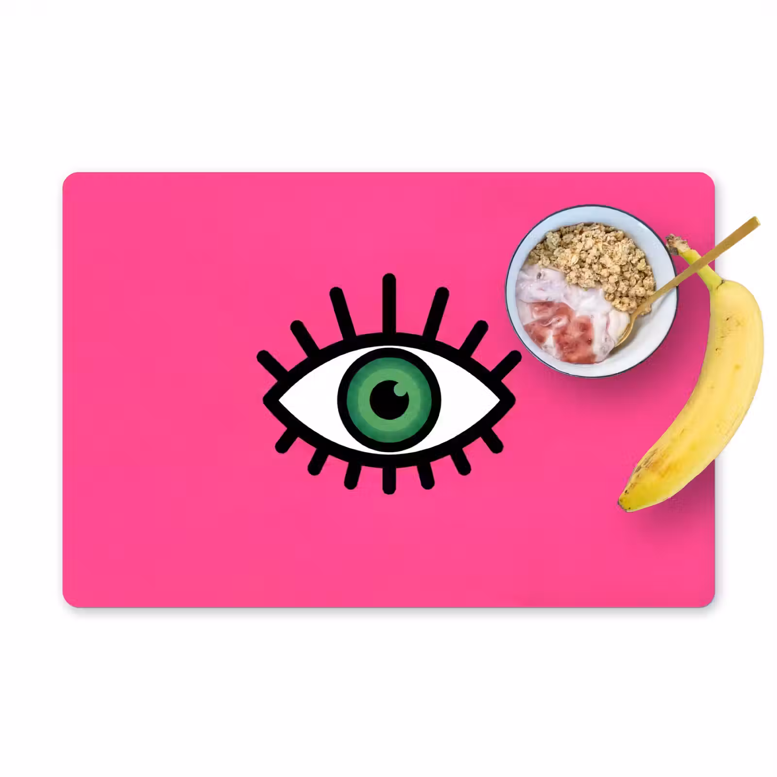 Placemat - 6 stuks - Minimalistisch - Oog - Roze — 1