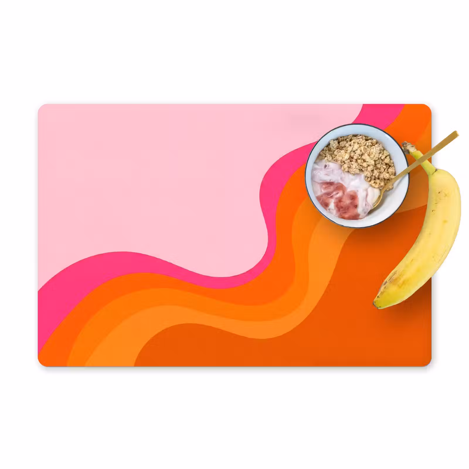 Placemat - 6 stuks - Retro - Waves - Kleurrijk — 1