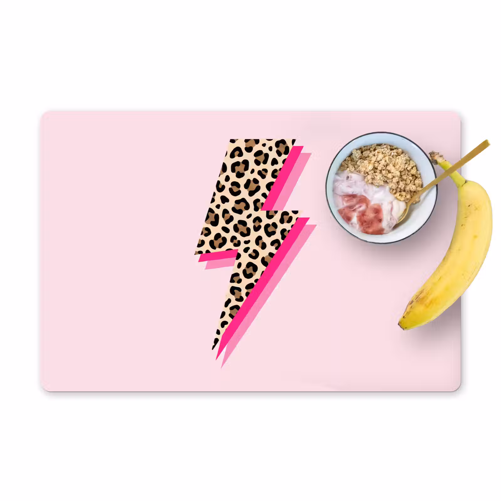 Placemat - 6 stuks - Stippen - Roze - Bliksem — 1
