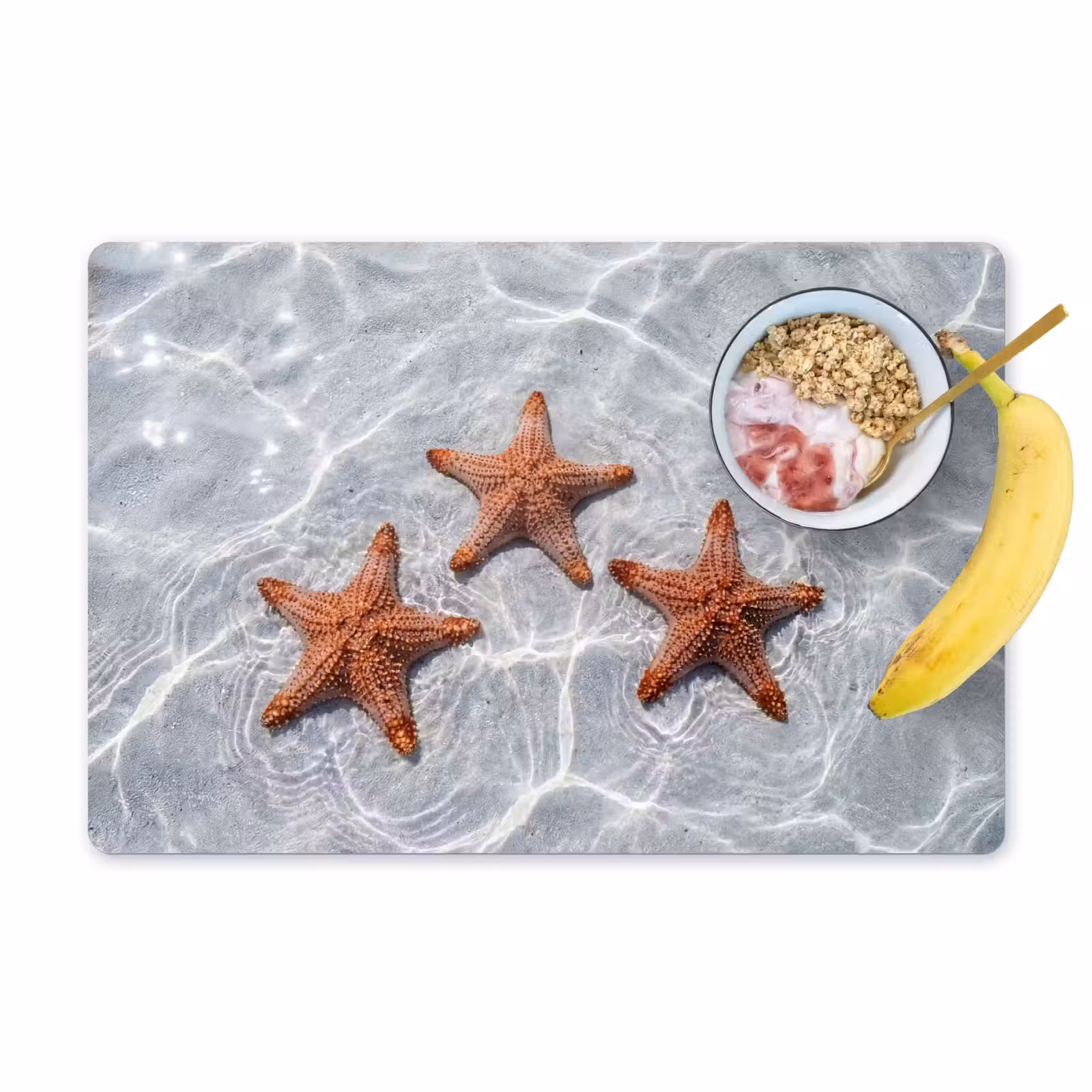 Placemat - 6 stuks - Zeesterren - Water - Helder — 1