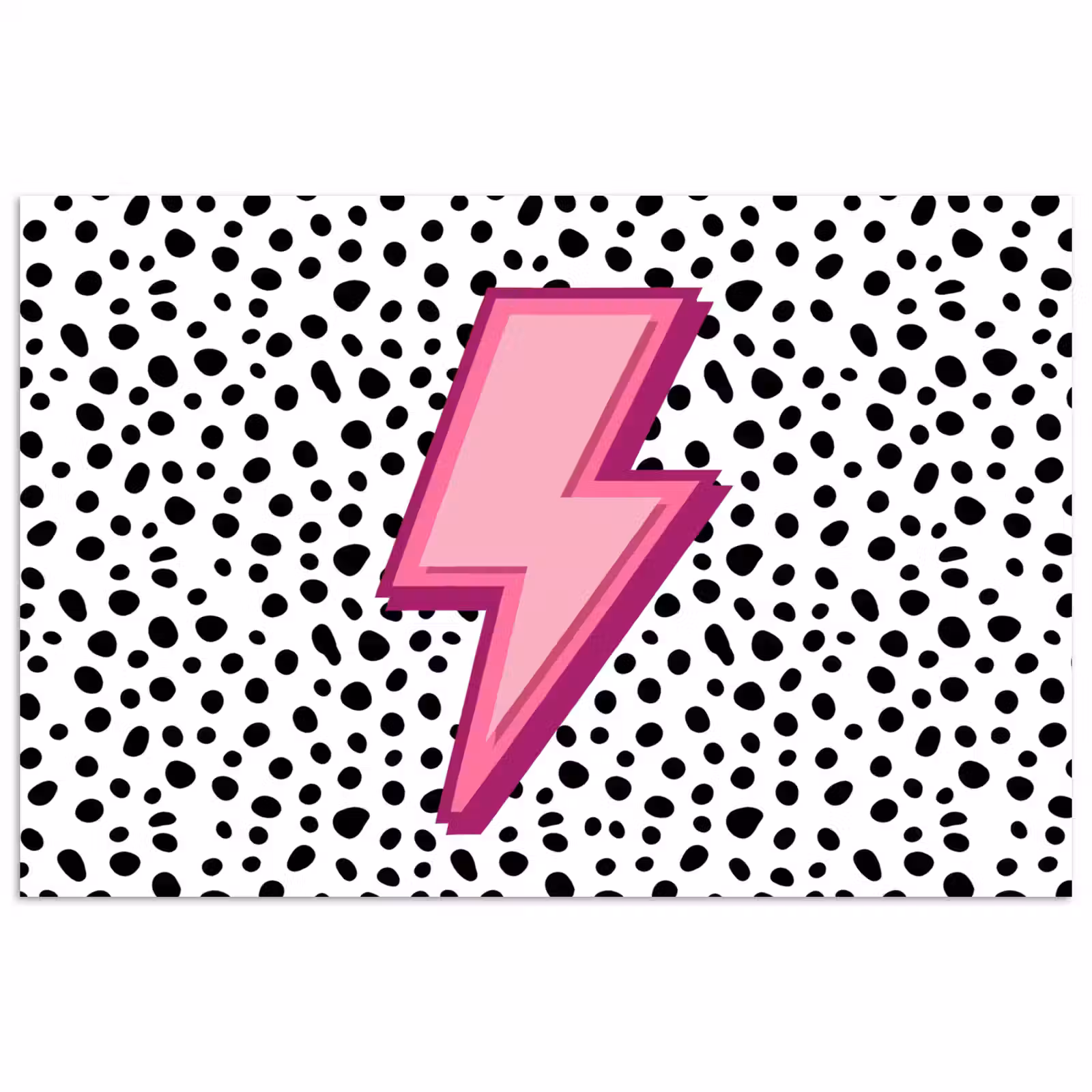 Poster - Bliksem - Roze - Stippen — 1