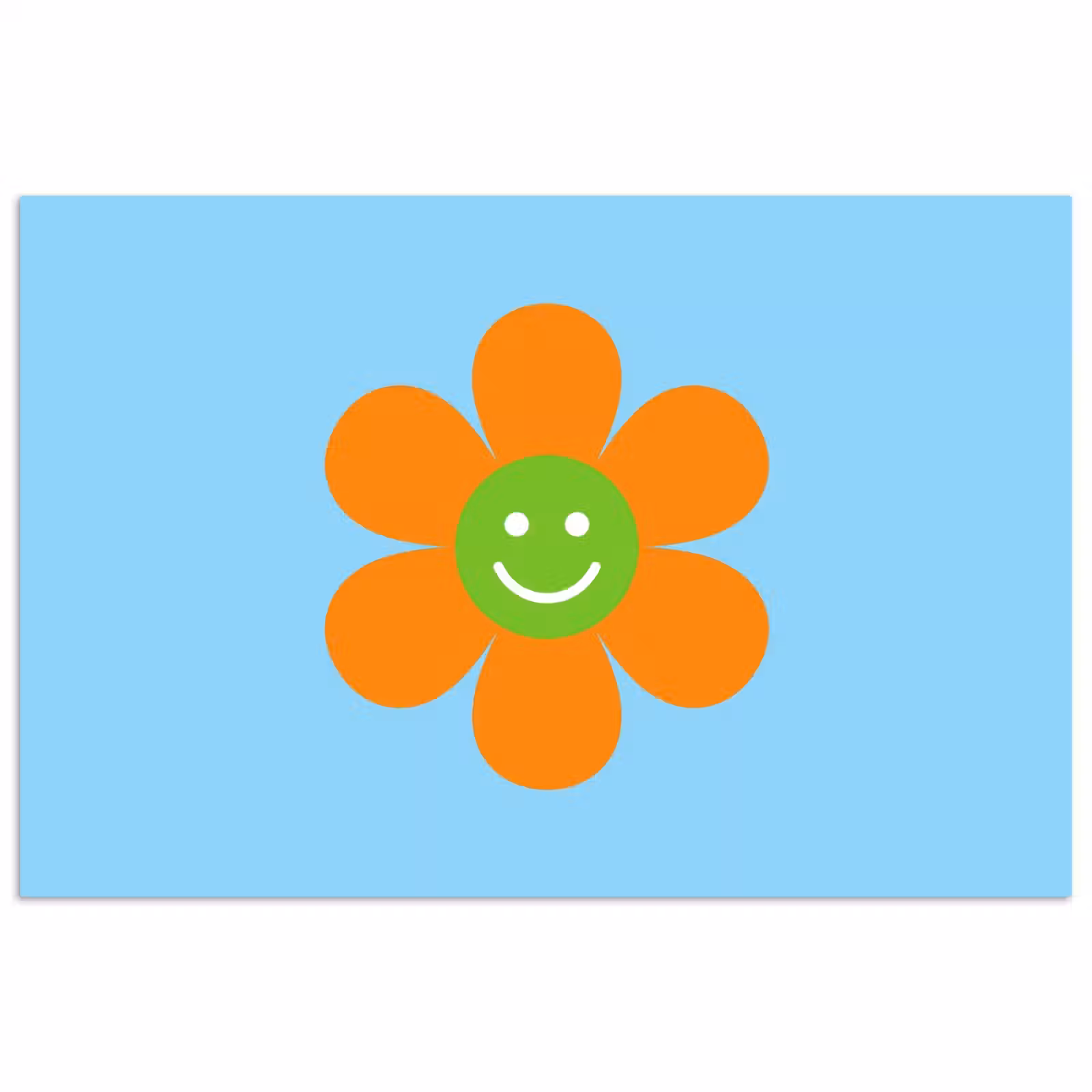 Poster - Bloem - Smiley - Kleurrijk — 1