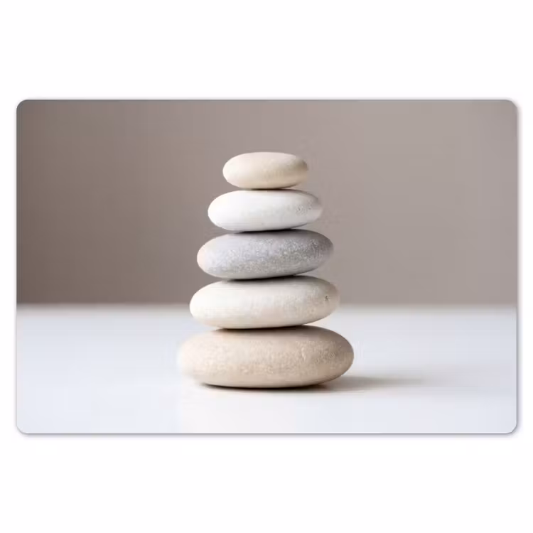 Placemat - 6 stuks - Gestapelde - Stenen - Grijs — 7