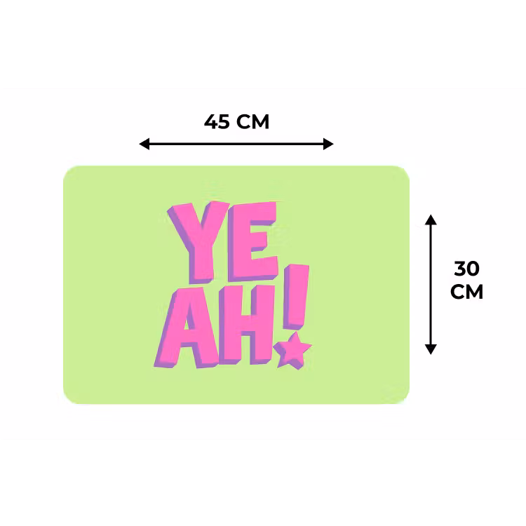 Placemat - 6 stuks - Groen - Neon - Quote — 3
