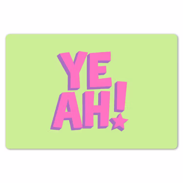 Placemat - 6 stuks - Groen - Neon - Quote — 7