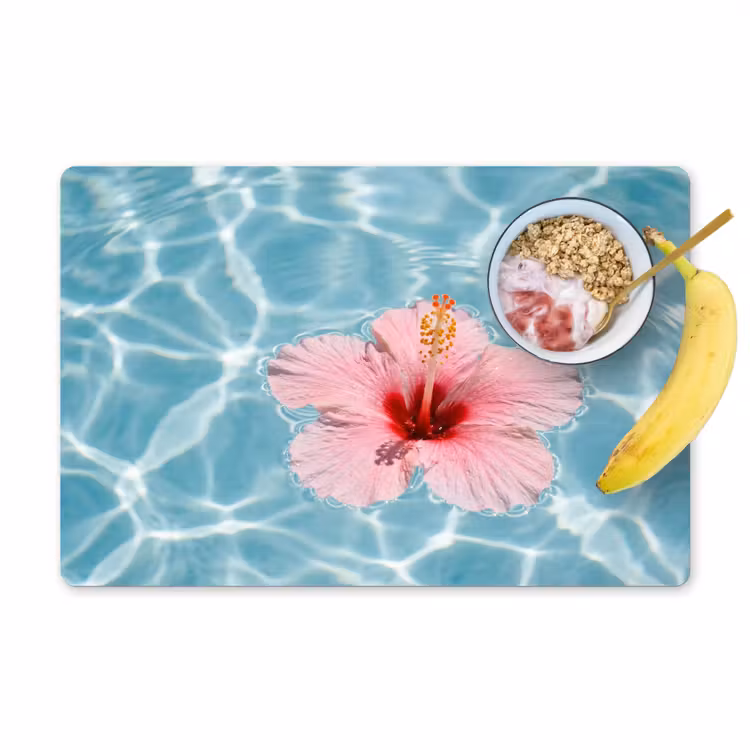 Placemat - 6 stuks - Hibiscus - Water - Roze — 1