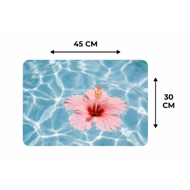 Placemat - 6 stuks - Hibiscus - Water - Roze — 3
