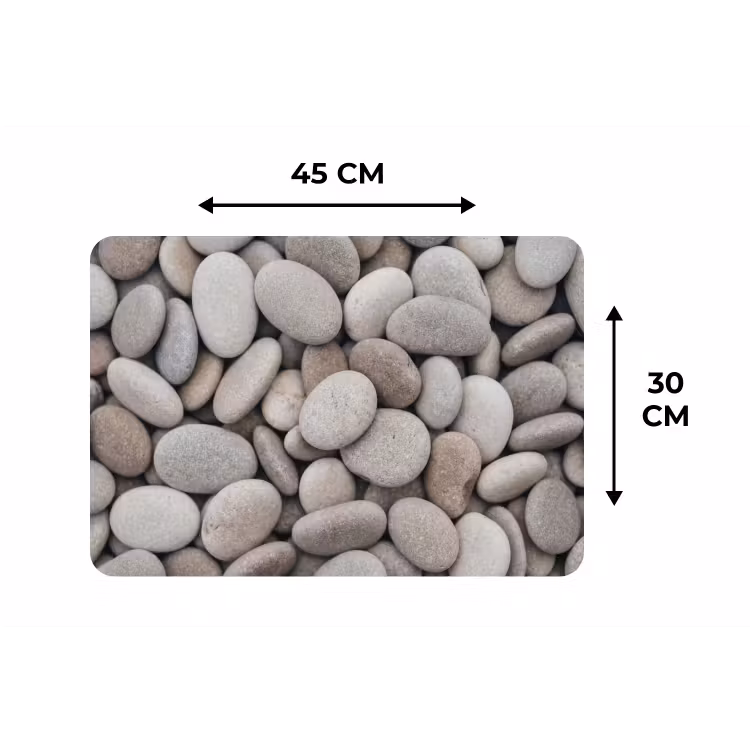 Placemat - 6 stuks - Kiezels - Stenen - Grijs — 3