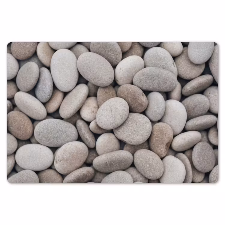 Placemat - 6 stuks - Kiezels - Stenen - Grijs — 7