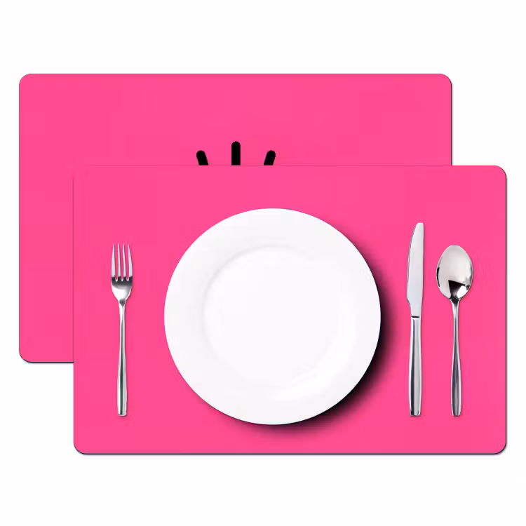 Placemat - 6 stuks - Minimalistisch - Oog - Roze — 2