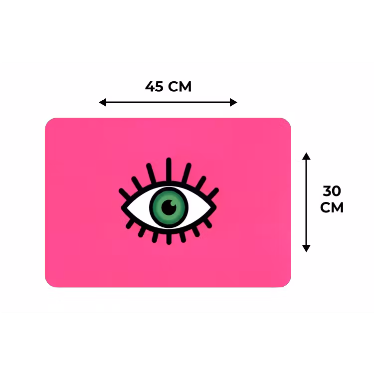 Placemat - 6 stuks - Minimalistisch - Oog - Roze — 3
