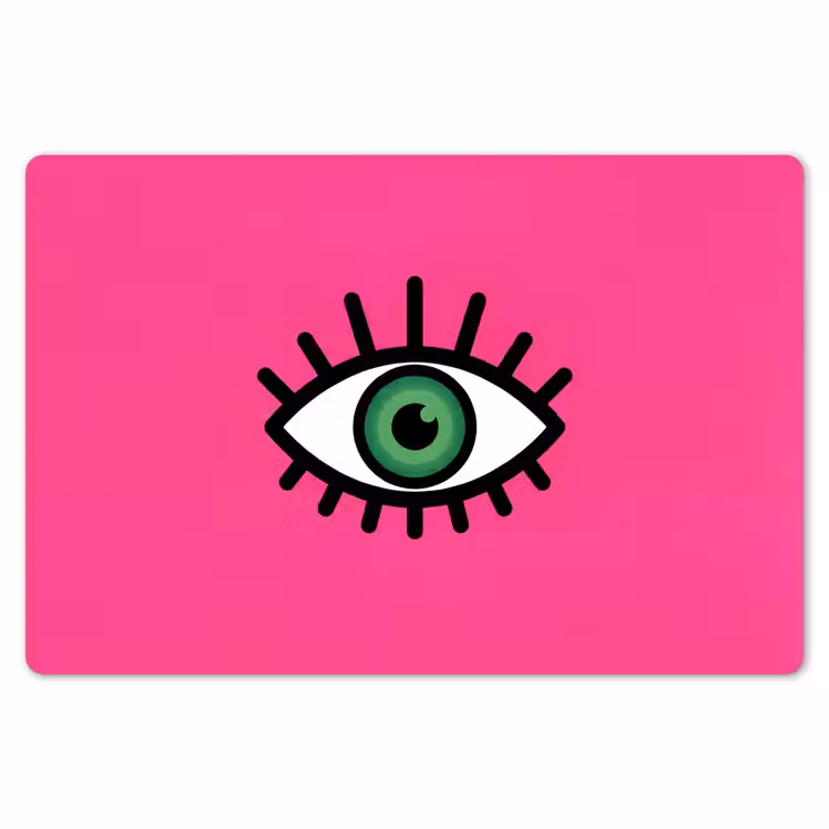 Placemat - 6 stuks - Minimalistisch - Oog - Roze — 7