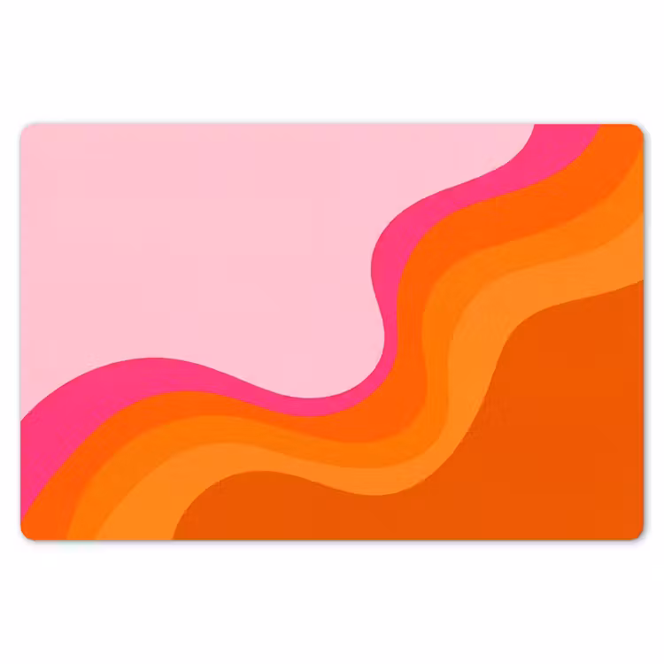 Placemat - 6 stuks - Retro - Waves - Kleurrijk — 7