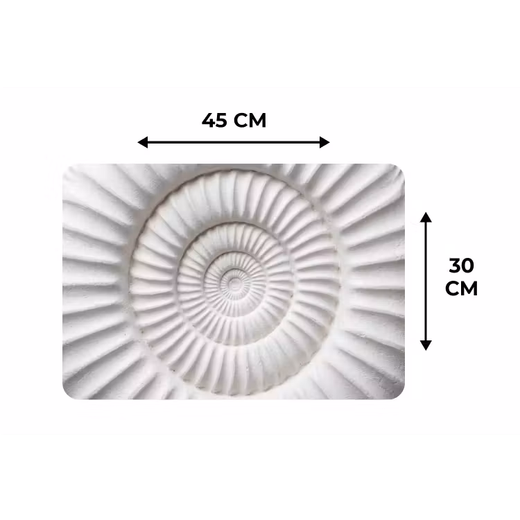Placemat - 6 stuks - Schelp - Spiraal - Wit — 3