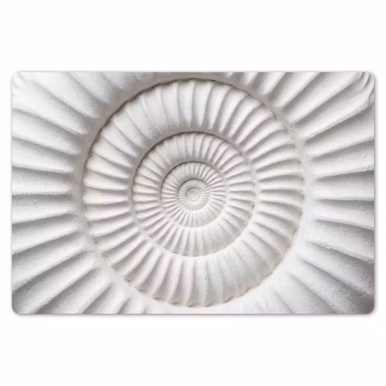 Placemat - 6 stuks - Schelp - Spiraal - Wit — 7