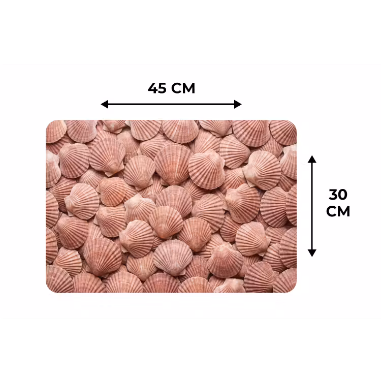 Placemat - 6 stuks - Schelpen - Patroon - Roze — 3