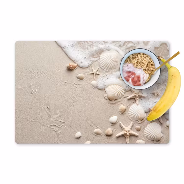 Placemat - 6 stuks - Schelpen - Zeesterren - Strand — 1
