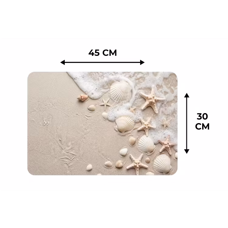 Placemat - 6 stuks - Schelpen - Zeesterren - Strand — 3