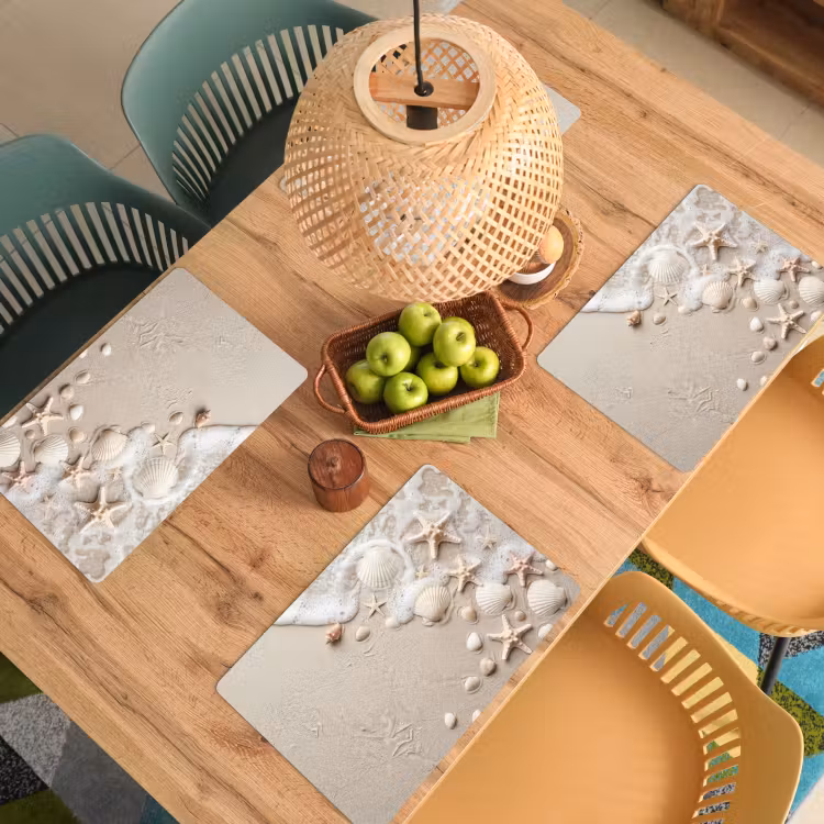 Placemat - 6 stuks - Schelpen - Zeesterren - Strand — 6