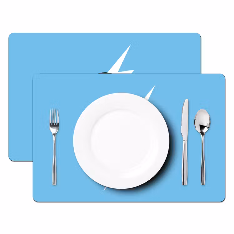 Placemat - 6 stuks - Smiley - Blauw - Bliksem — 2