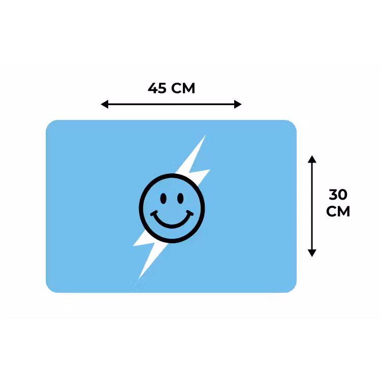 Placemat - 6 stuks - Smiley - Blauw - Bliksem — 3