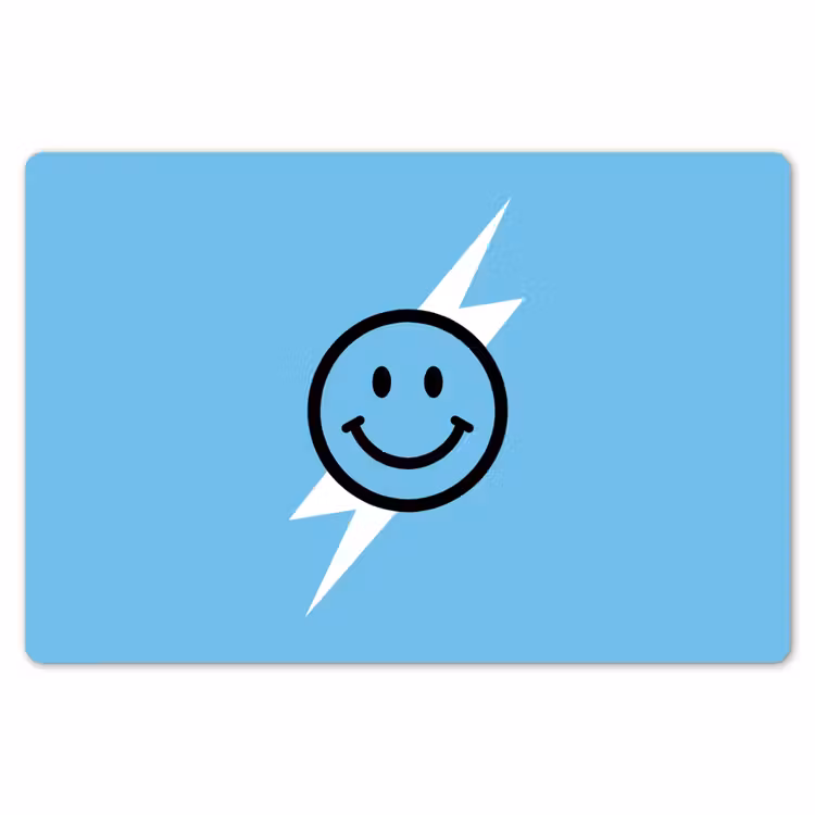 Placemat - 6 stuks - Smiley - Blauw - Bliksem — 7