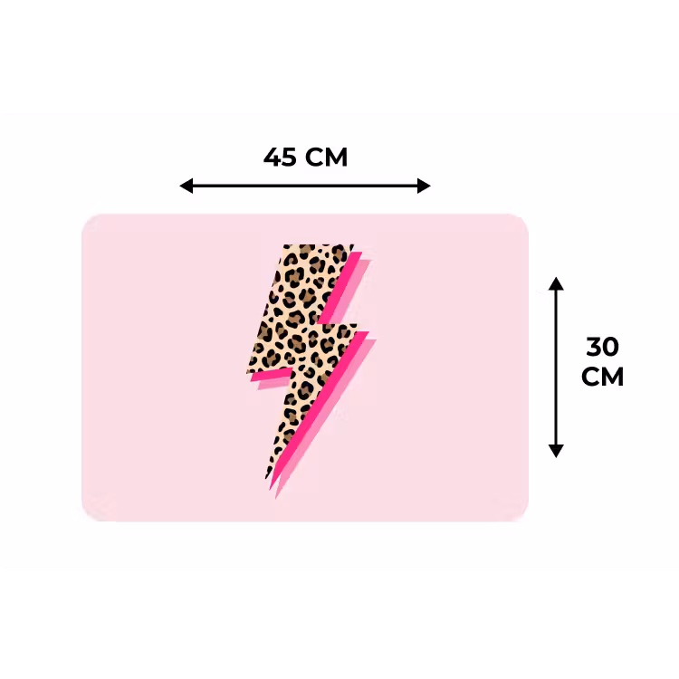 Placemat - 6 stuks - Stippen - Roze - Bliksem — 3