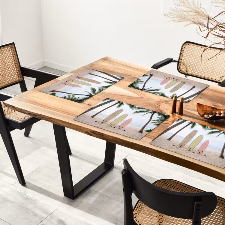 Placemat - 6 stuks - Surfboard - Palmbomen - Kleurrijk — 5
