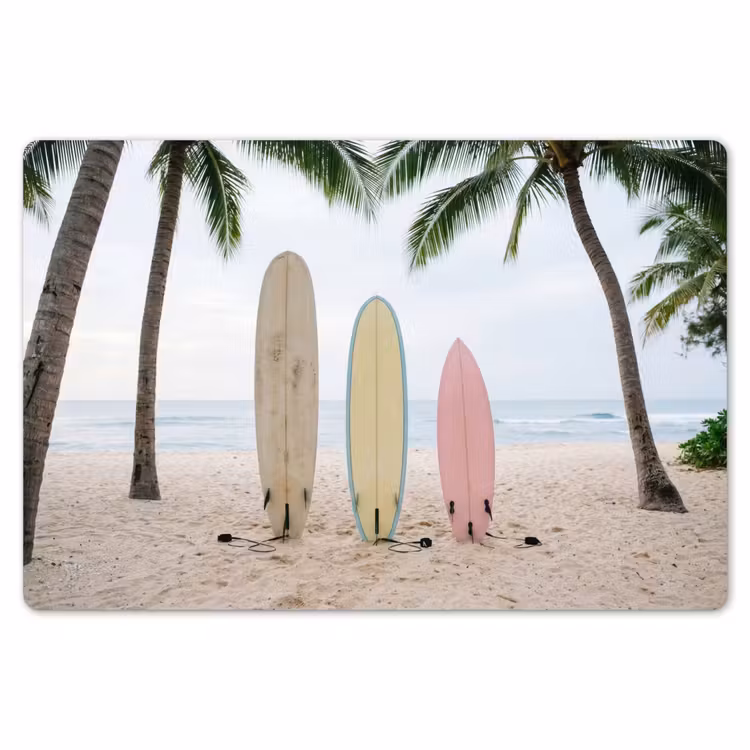 Placemat - 6 stuks - Surfboard - Palmbomen - Kleurrijk — 7