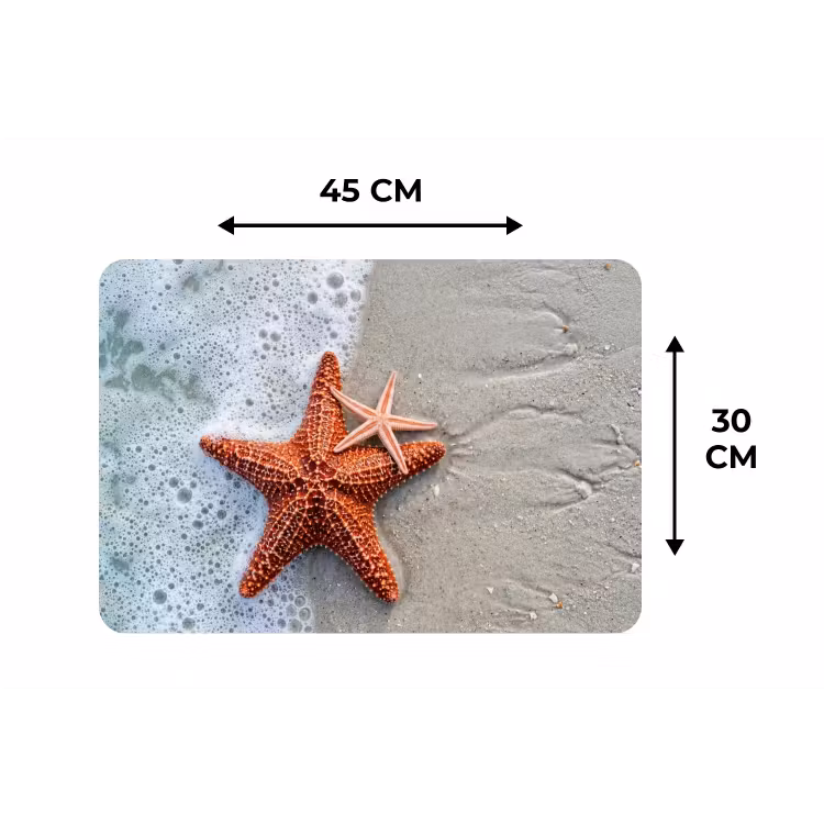 Placemat - 6 stuks - Zeester - Strand - Zee — 3