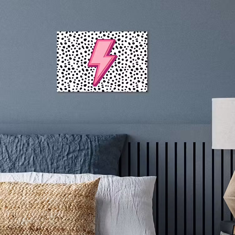 Poster - Bliksem - Roze - Stippen — 3