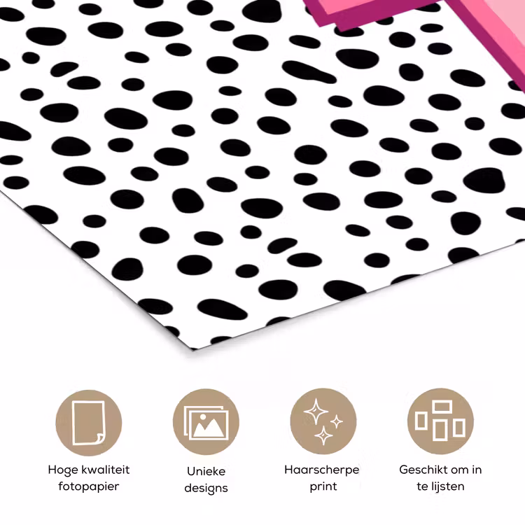 Poster - Bliksem - Roze - Stippen — 5
