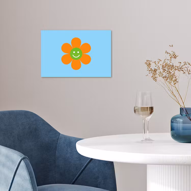 Poster - Bloem - Smiley - Kleurrijk — 4