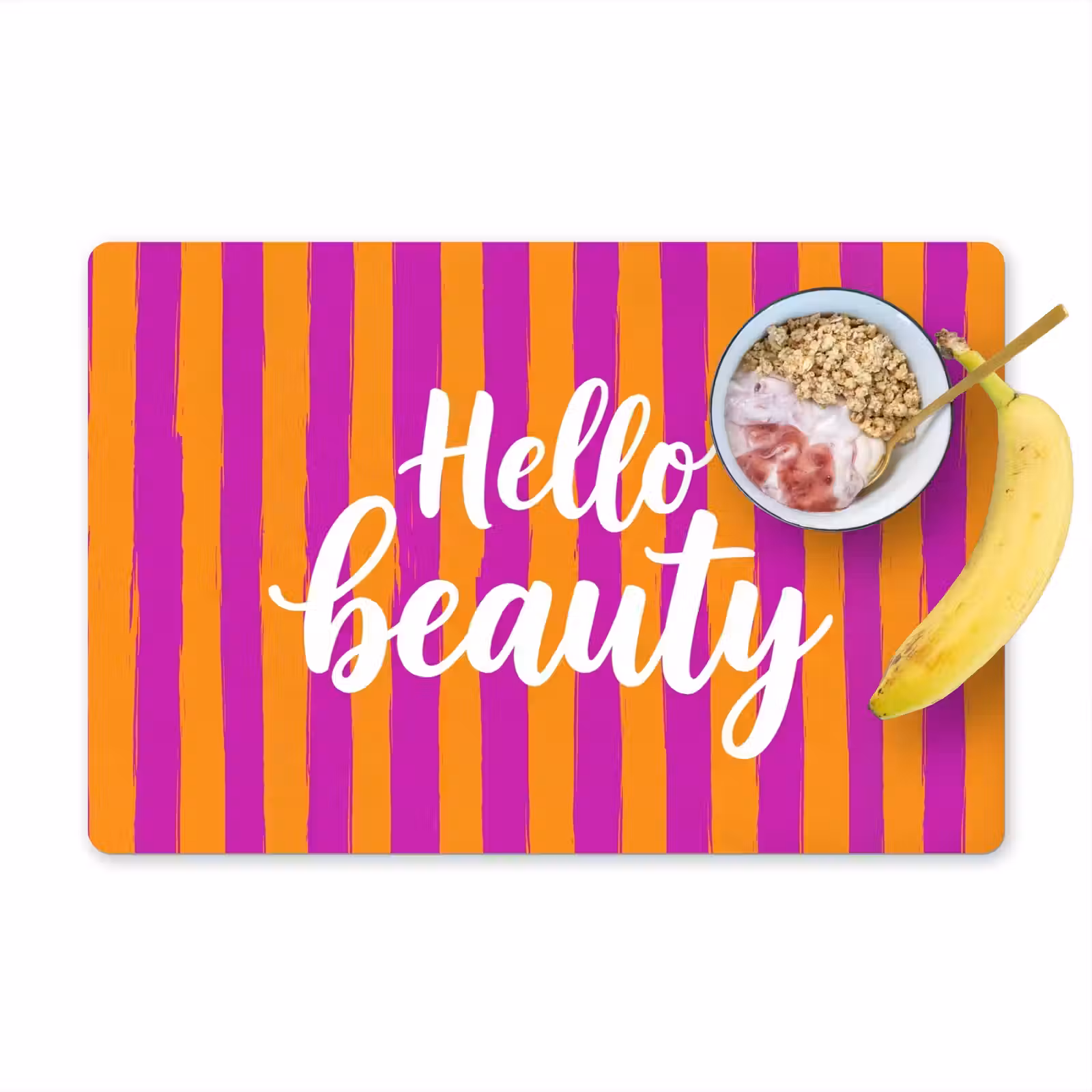 Placemat - 6 stuks - Modern - Hello - Oranje — 1