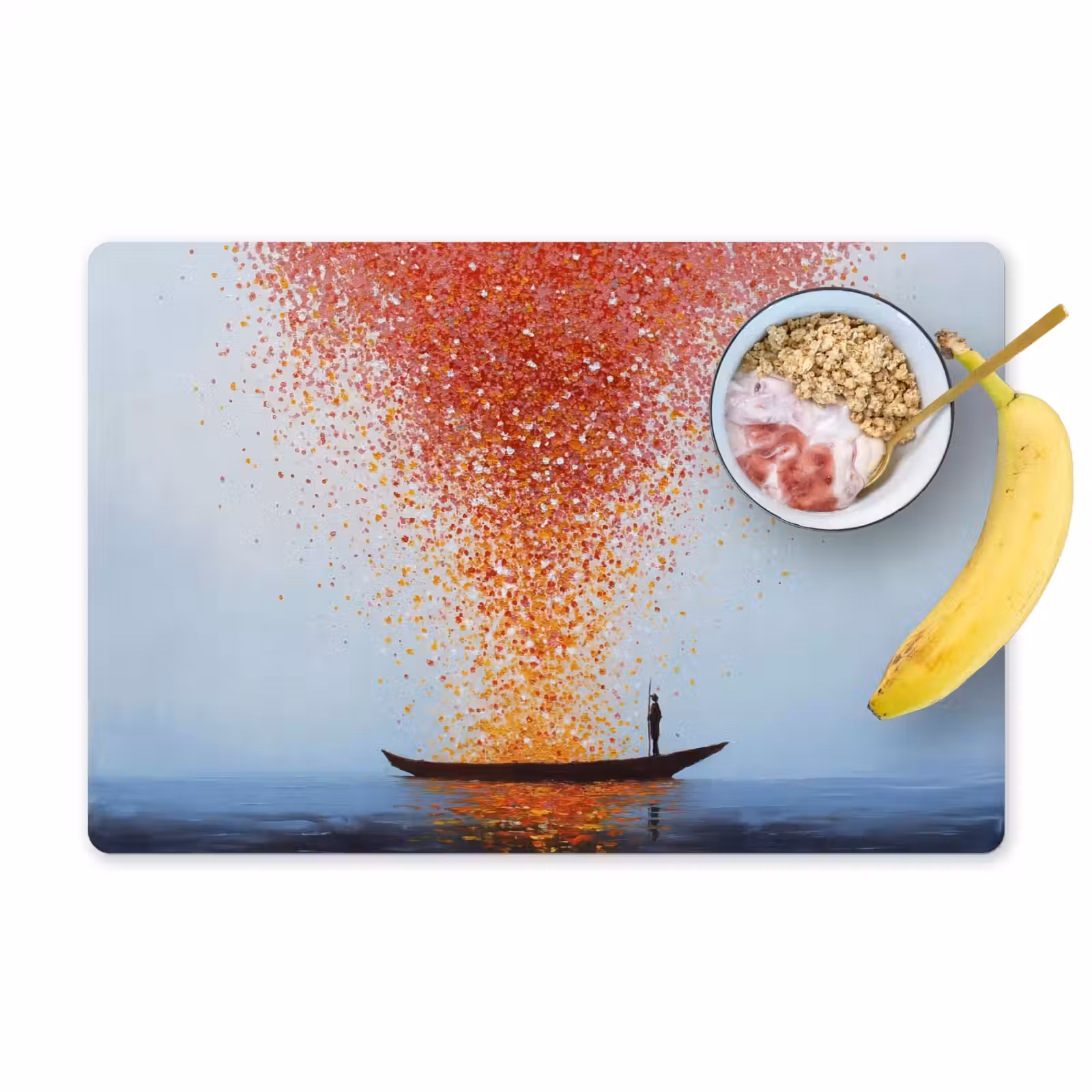 Placemat - 6 stuks - Wolk - Confetti - Boot - Wateroppervlakte — 1