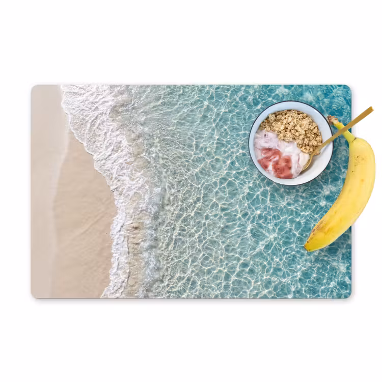 Placemat - 6 stuks - Kust - Zand - Blauw — 1