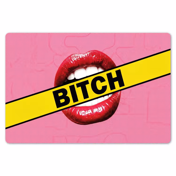 Placemat - 6 stuks - Lippen - Tekst - Kleurrijk — 7
