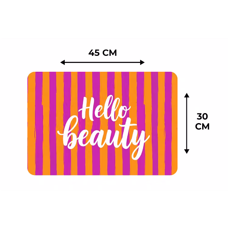 Placemat - 6 stuks - Modern - Hello - Oranje — 3