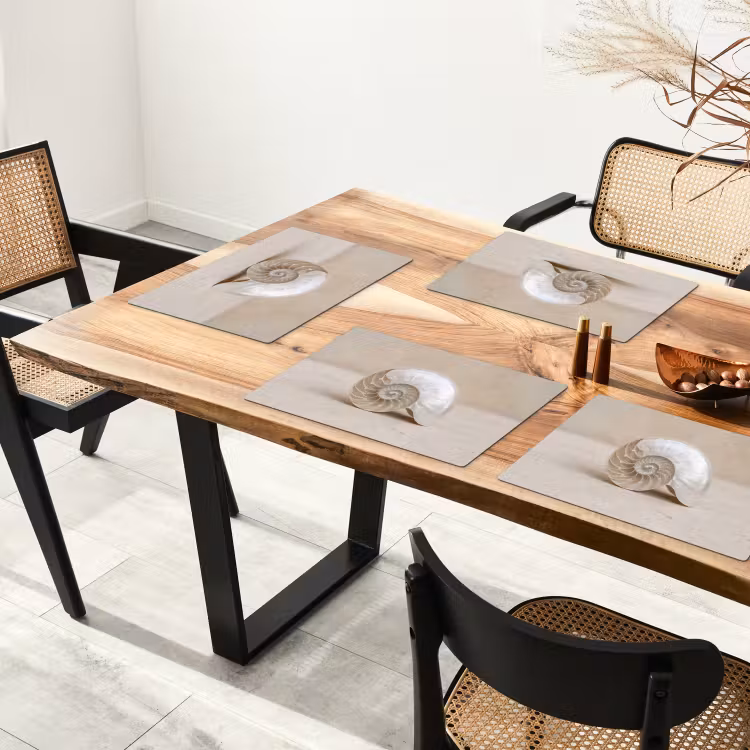 Placemat - 6 stuks - Schelp - Spiraal - Beige — 5